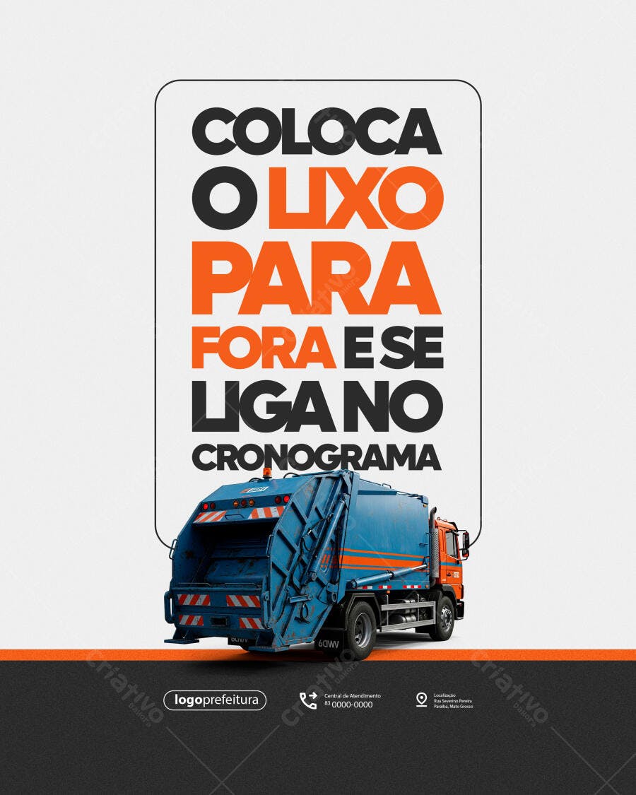 Flyer para Campanha de Coleta de Lixo PSD Editável