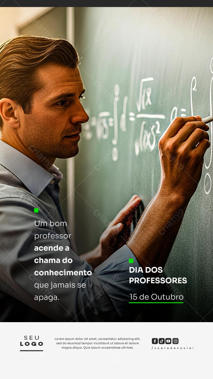 Flyer Dia dos Professores PSD Editável