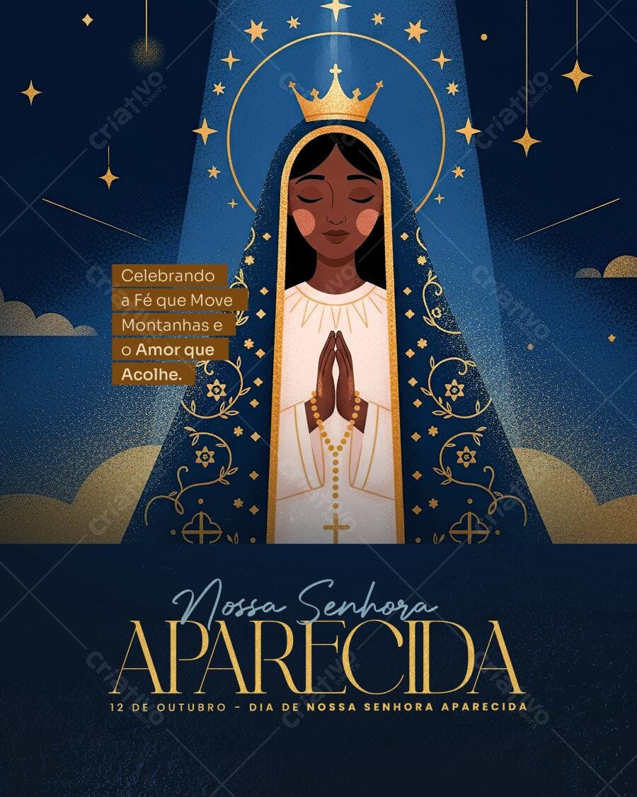 Flyer Religioso Nossa Senhora Aparecida PSD Editável