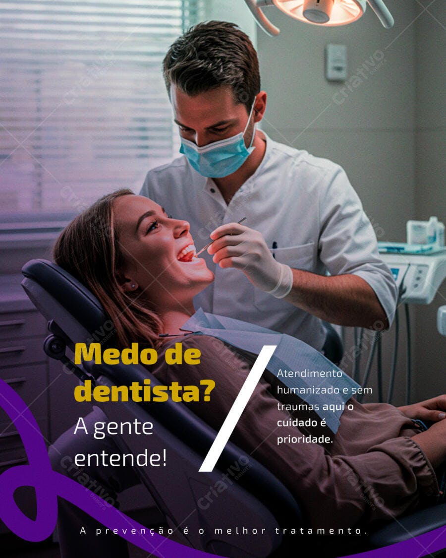 Flyer Clínica Odontológica Atendimento Humanizado PSD Editável