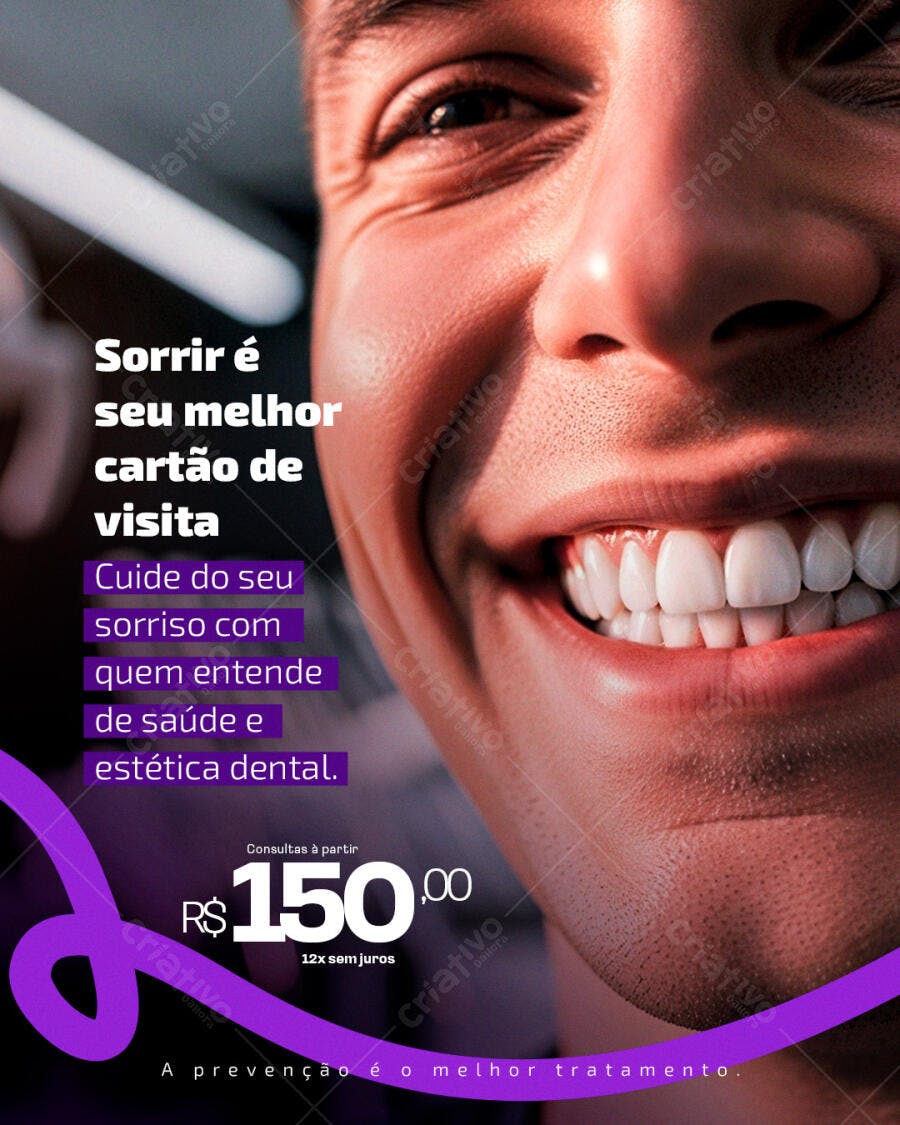 Flyer para Clínica Odontológica Saúde e Estética Dental PSD Editável