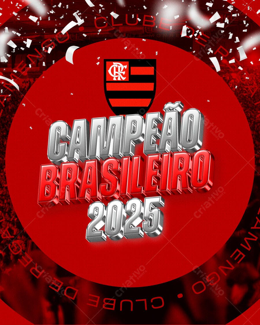 Flyer Campeão Brasileiro 2025 PSD Editável