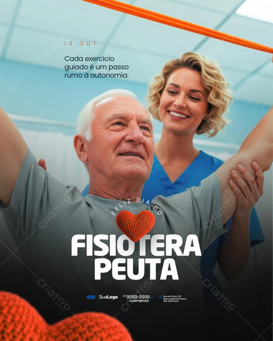 Flyer Dia do Fisioterapeuta PSD Editável
