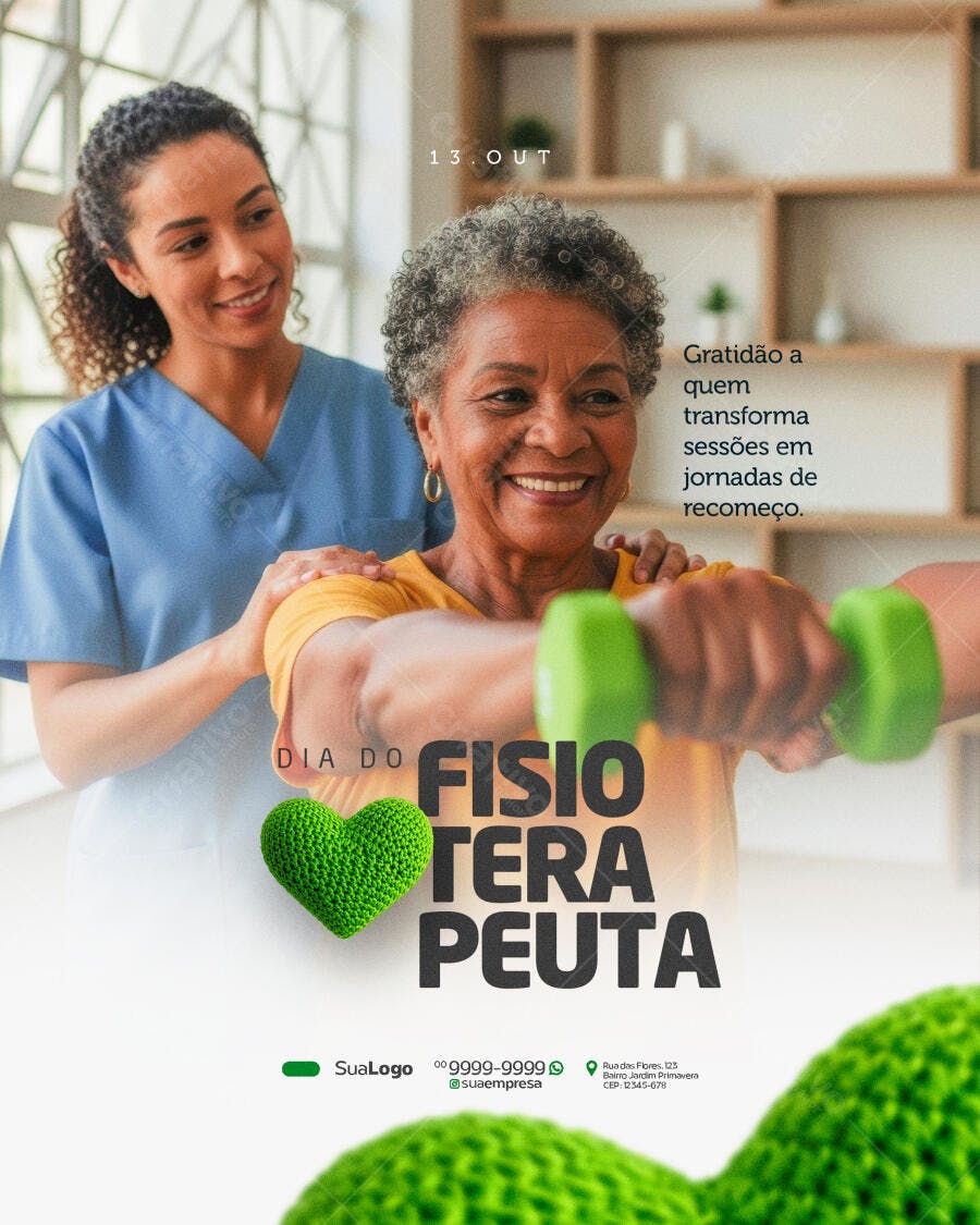 Flyer para Dia do Fisioterapeuta PSD Editável
