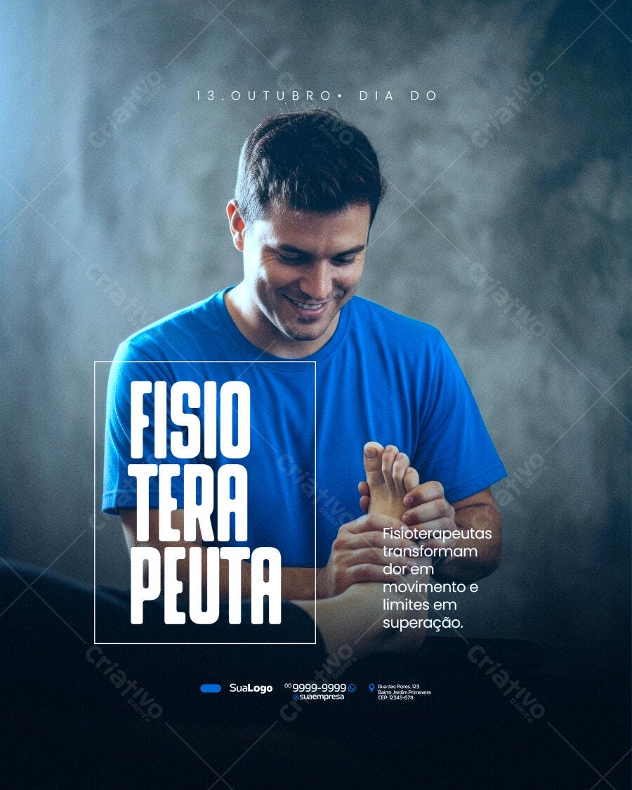 Flyer Dia do Fisioterapeuta PSD Editável