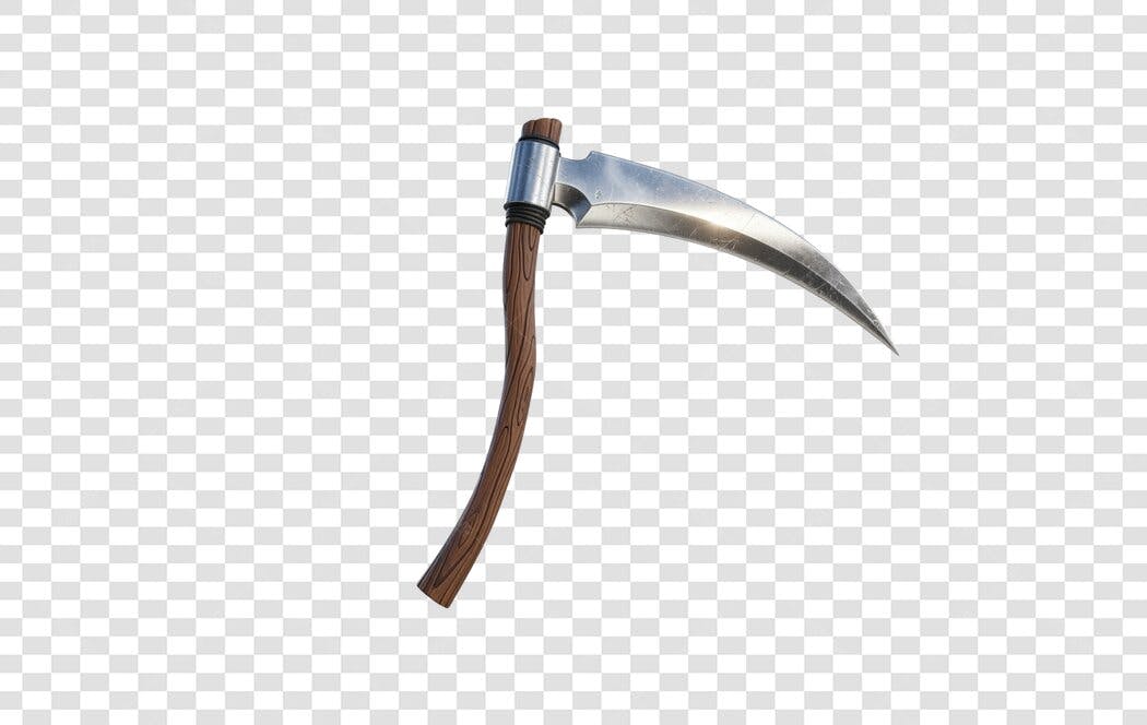 Foice 3D para Halloween e Dia das Bruxas PNG com fundo transparente
