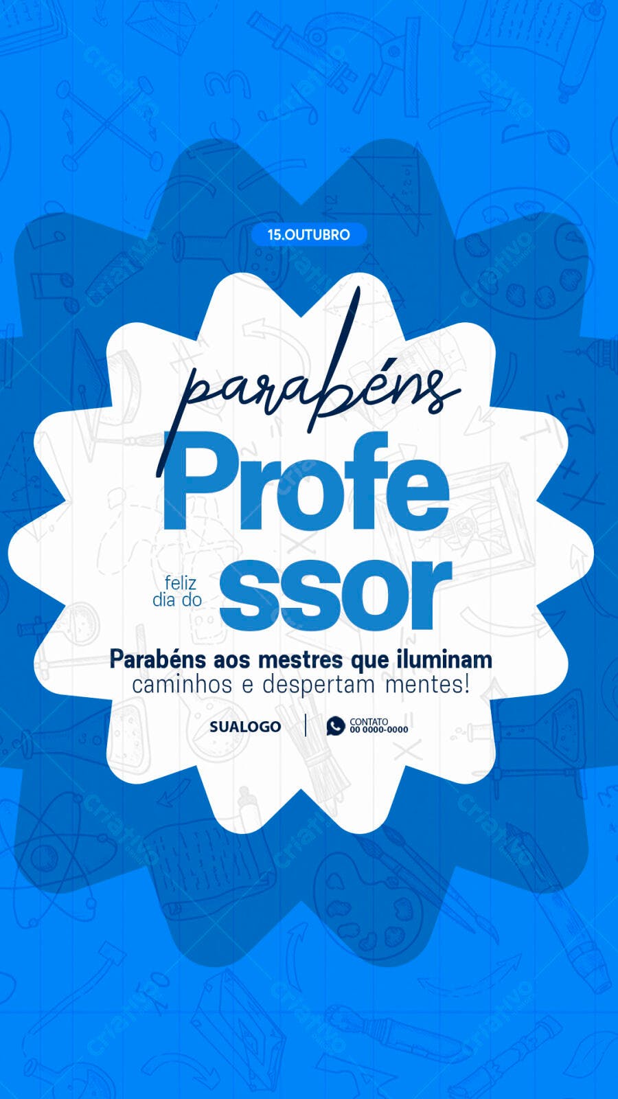 Flyer Dia do Professor PSD Editável