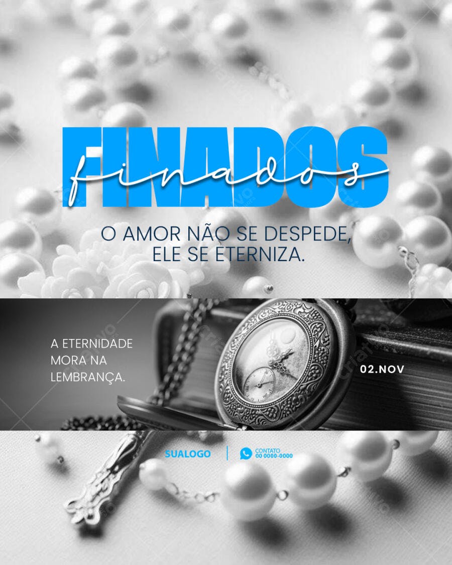 Flyer Comemorativo para Finados PSD Editável