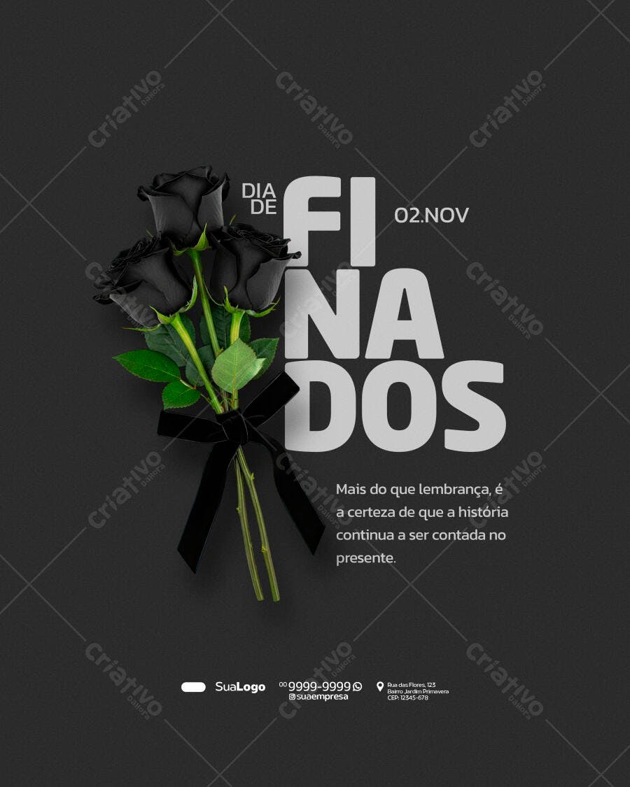 Flyer para Dia de Finados PSD Editável