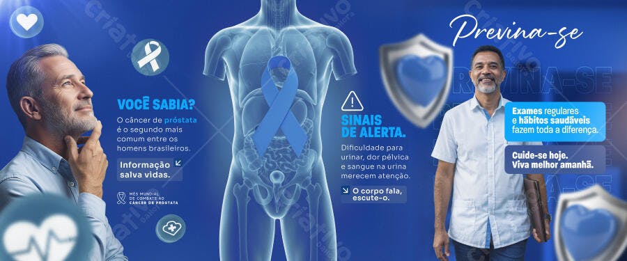 Post Redes Sociais Previna-se Novembro Azul Psd Editável