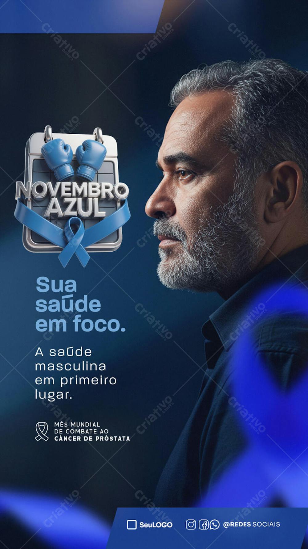Editable PSD Social Post for Blue November Men's Health Awareness | PSD ...