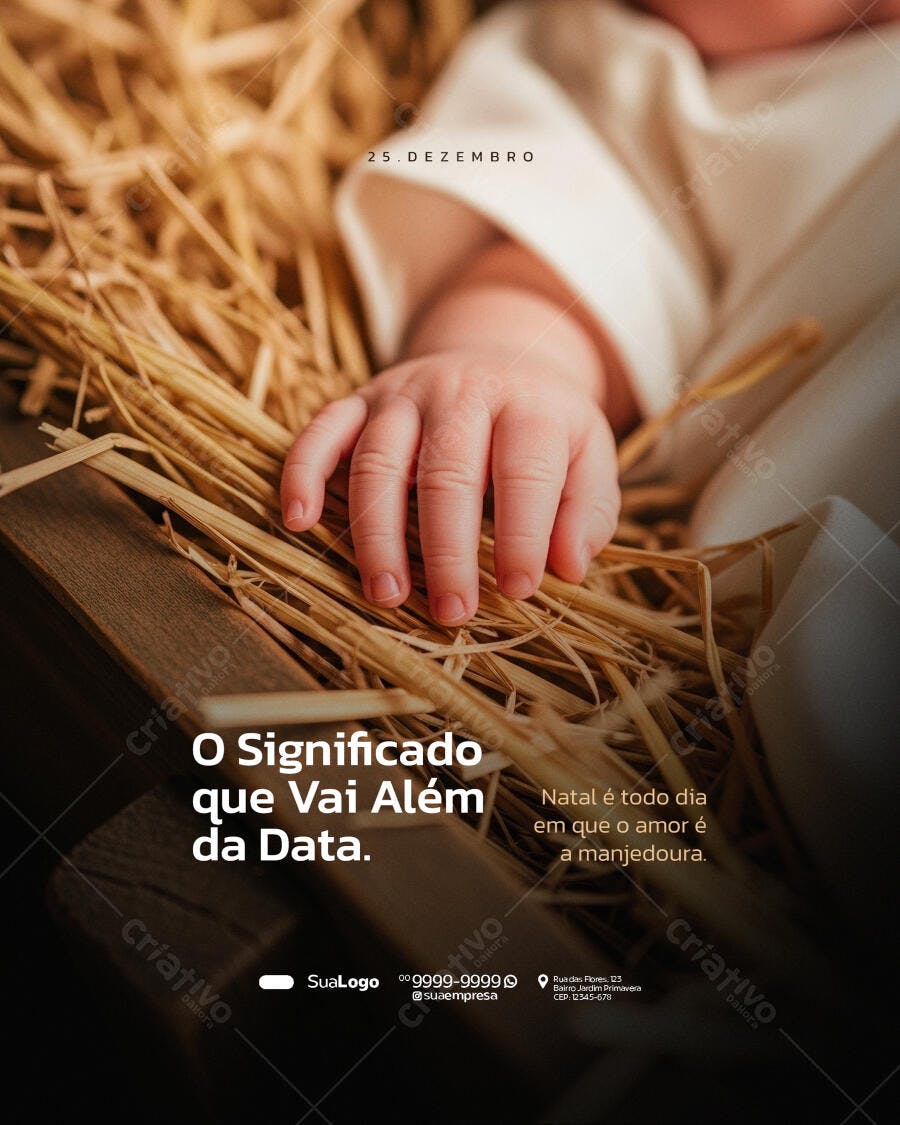 Card Natal O Significado que Vai Além da Data PSD Editável