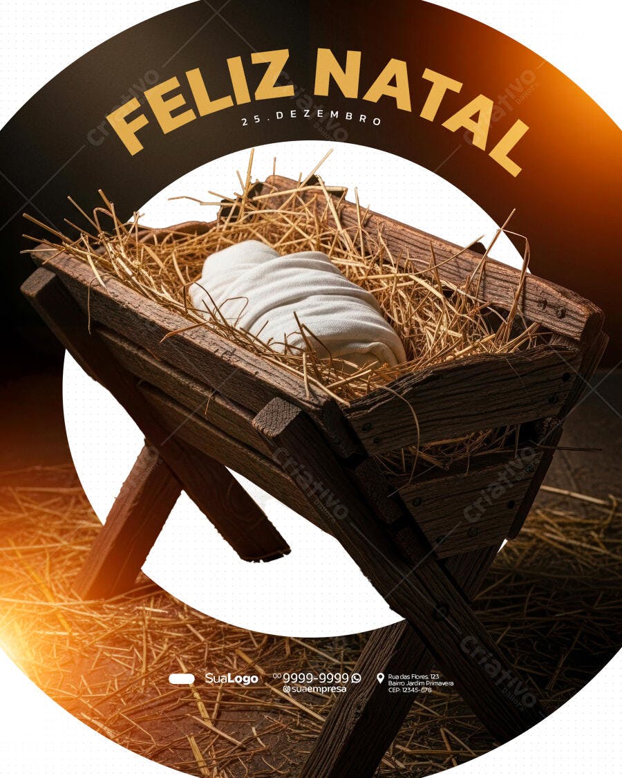Flyer para Natal Sagrado PSD Editável