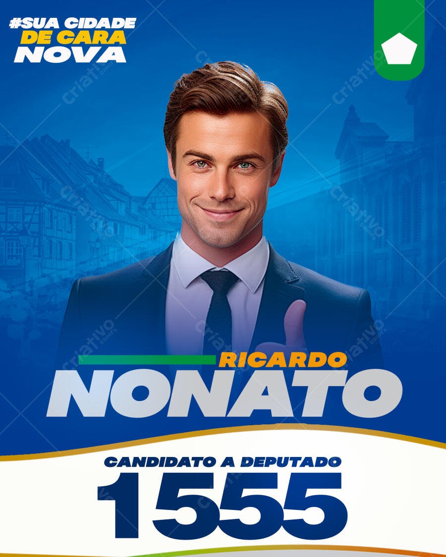 Flyer Campanha Política Ricardo Nonato Deputado PSD Editável