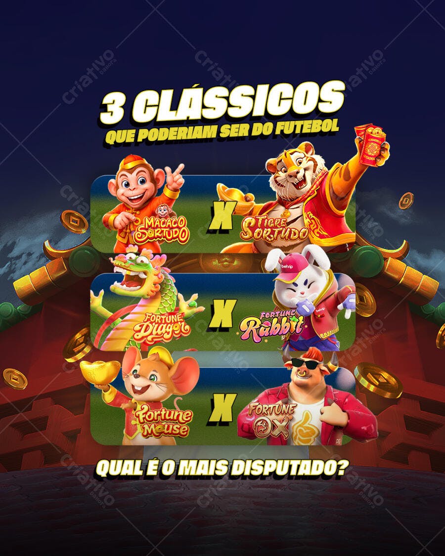 Flyer Comparativo de Jogos Clássicos Fortune PSD Editável