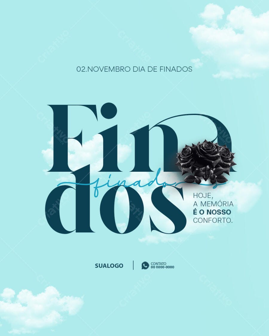 Flyer para Dia de Finados PSD Editável