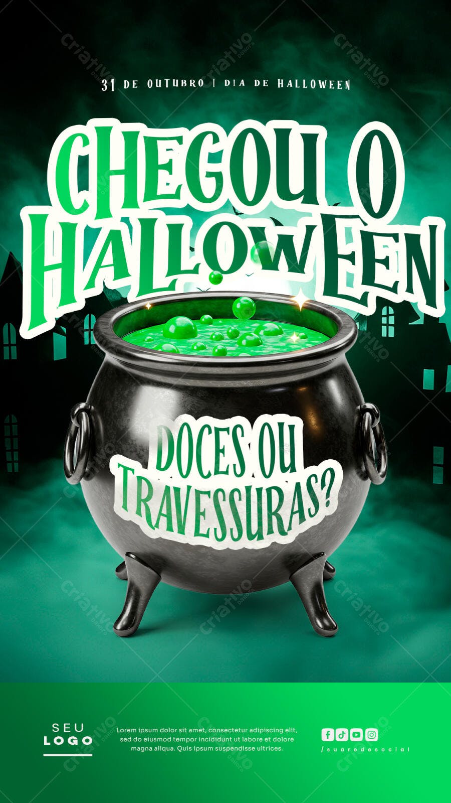 Flyer Dia de Halloween Psd Editável