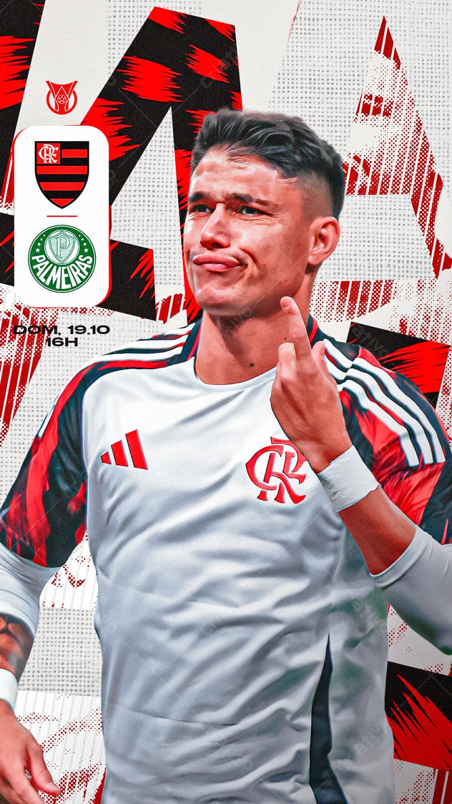 Flyer Esportivo Jogo Flamengo Palmeiras PSD Editável