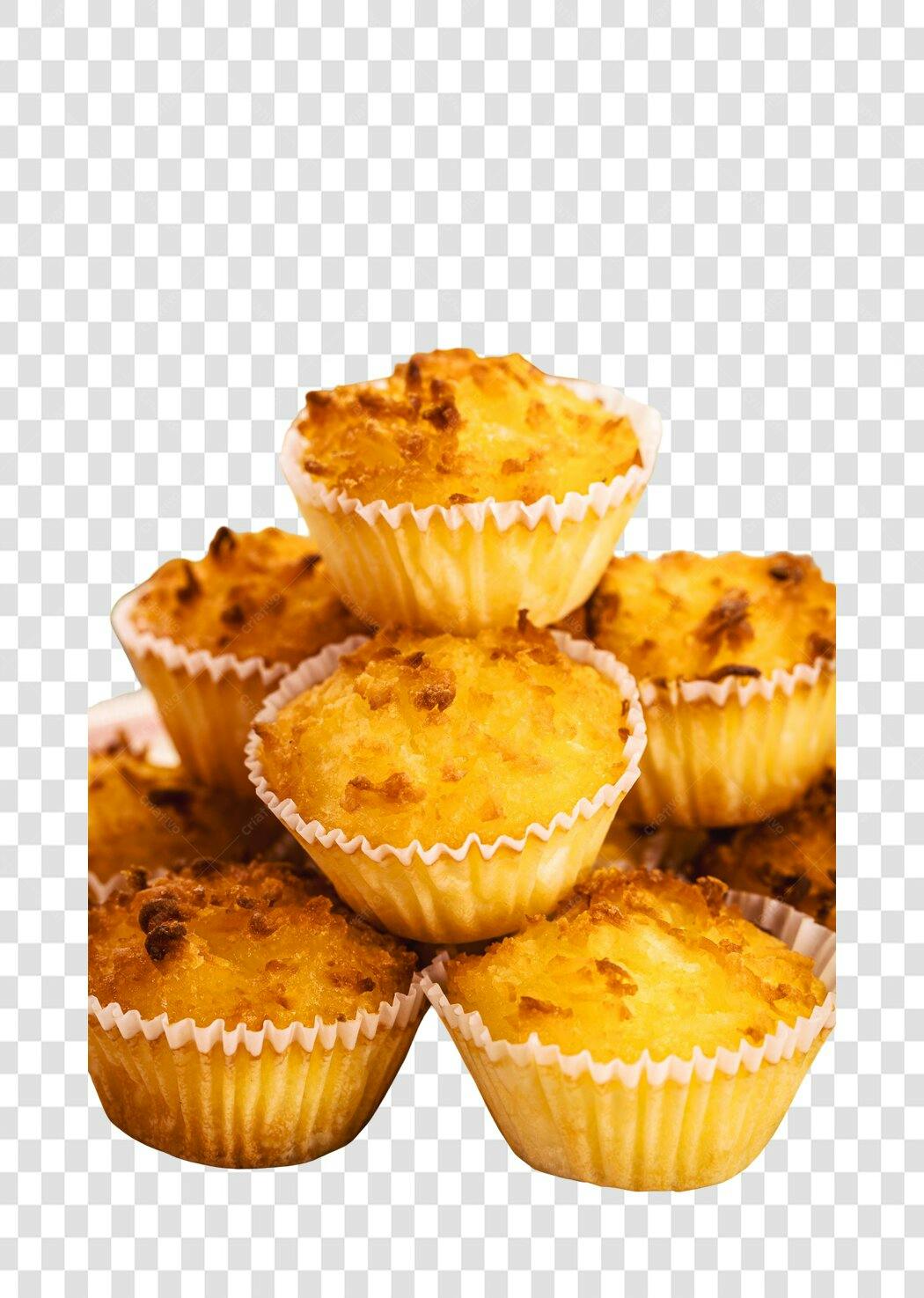 Elemento gráfico Bolinhos de Coco Quindim PNG com fundo transparente