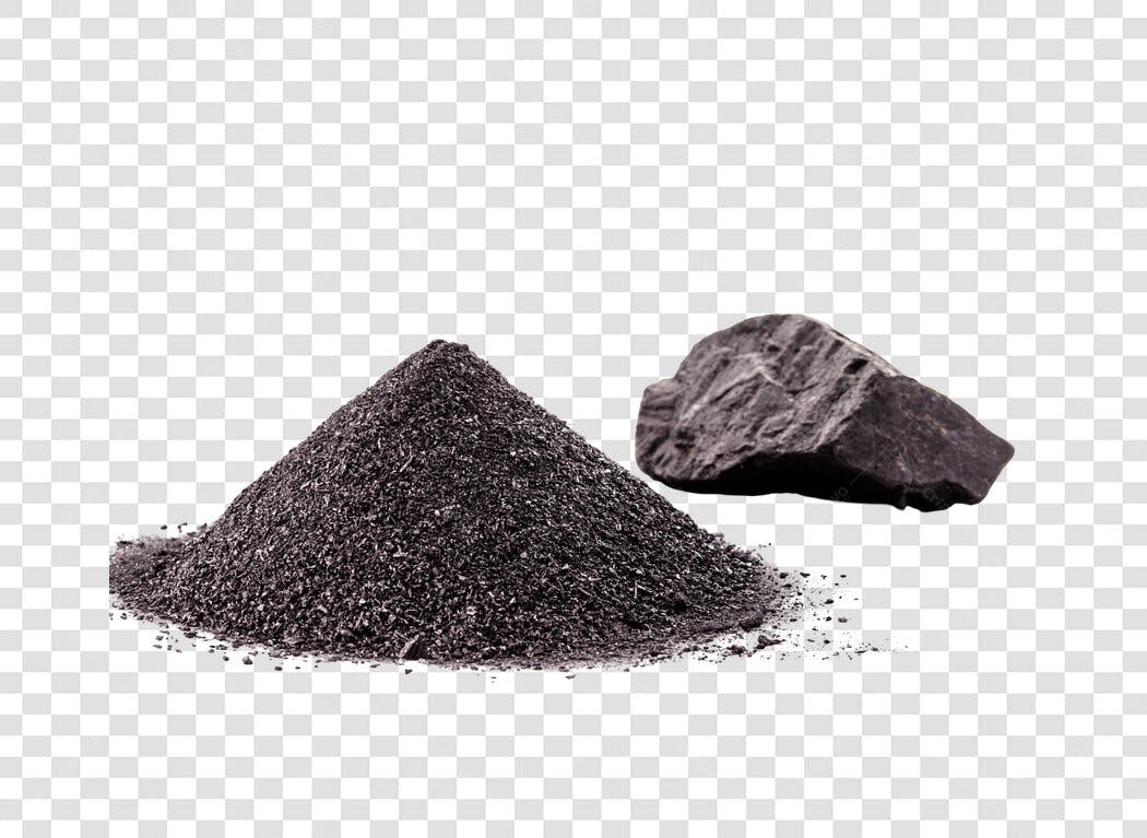 Recurso Gráfico Carvão Mineral em Pó e Rocha PNG com fundo transparente