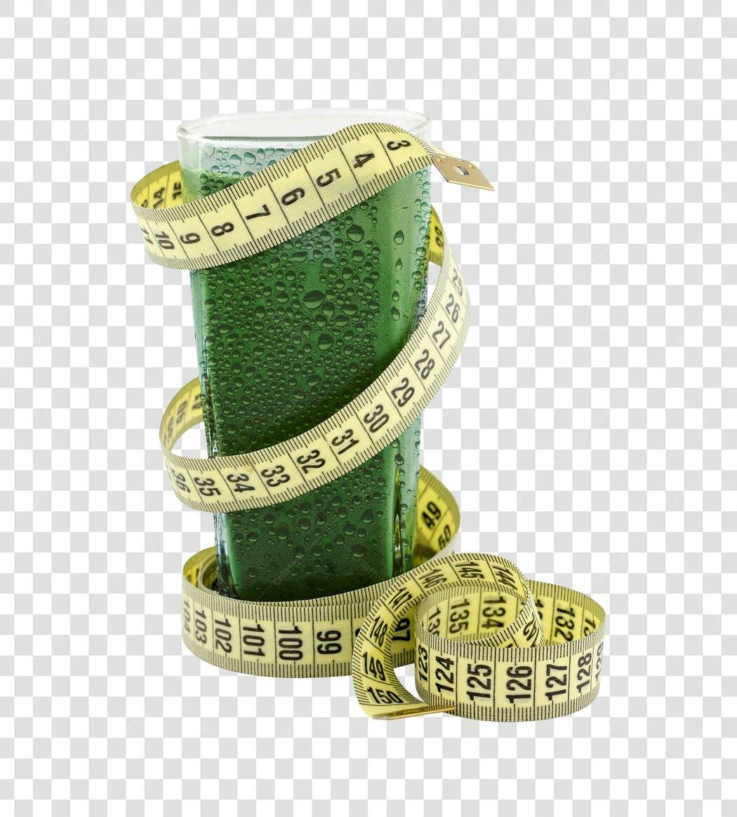 Foto de Suco Verde Fita Métrica Saúde e Peso PNG com fundo transparente