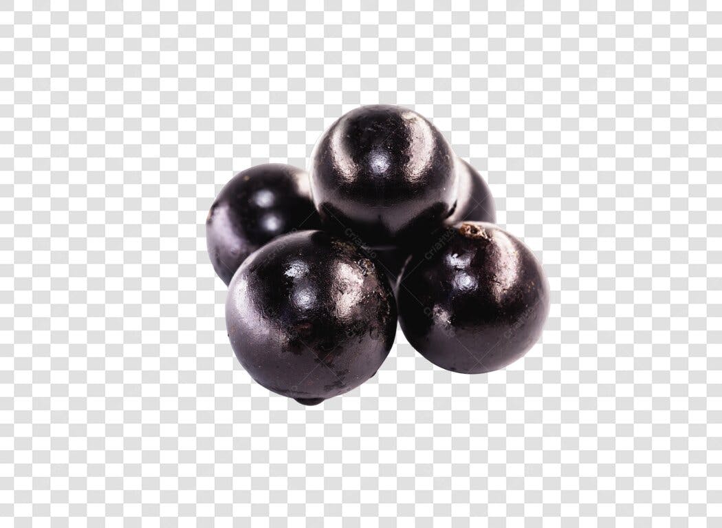 Elemento Gráfico Jabuticabas Frutas Brasileiras Roxas PNG com fundo transparente