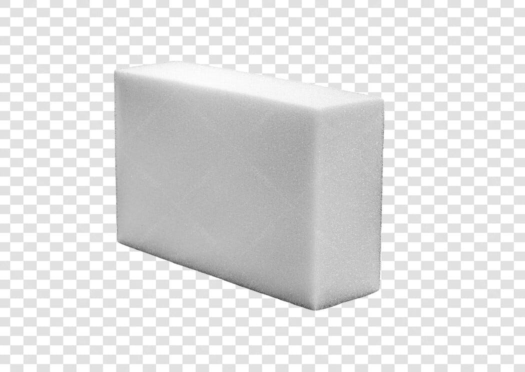 Bloco de espuma retangular branco PNG com fundo transparente