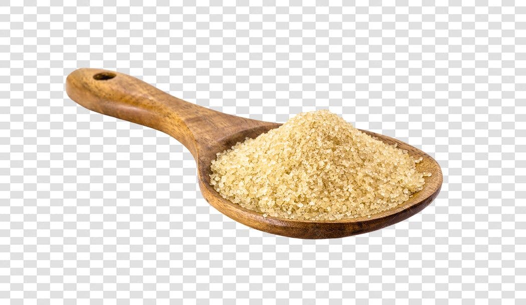 Ingrediente Culinário Colher de Açúcar Mascavo PNG com fundo transparente