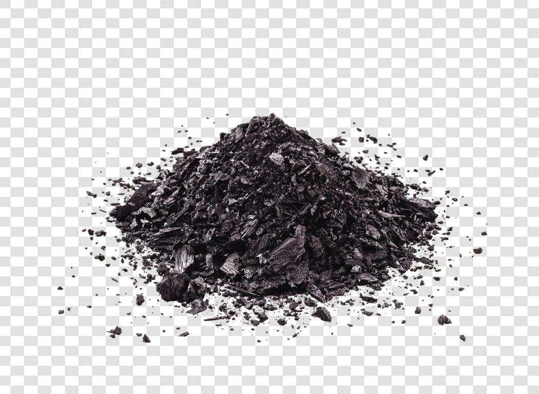 Elemento gráfico Carvão Preto em Pilha para Churrasco PNG com fundo transparente