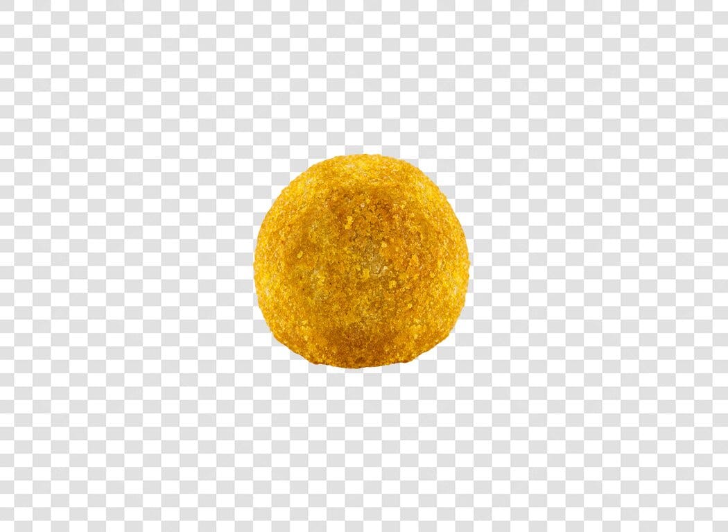 Salgadinho frito bolinho dourado petisco PNG com fundo transparente