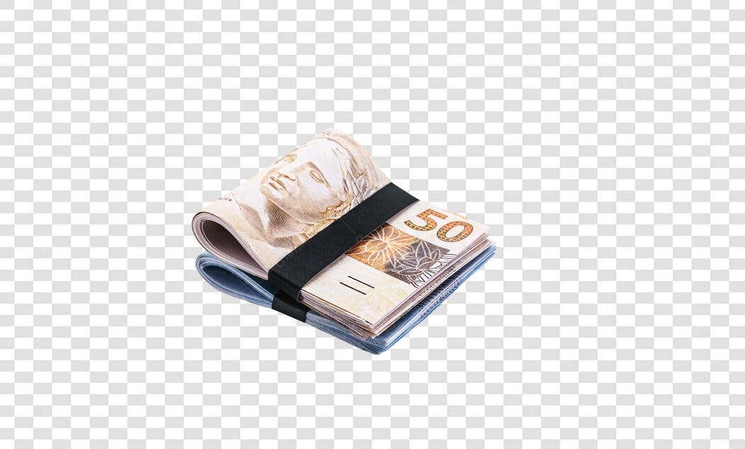 Pilha de Notas de 50 Reais Brasil Dinheiro Financeiro PNG com fundo transparente