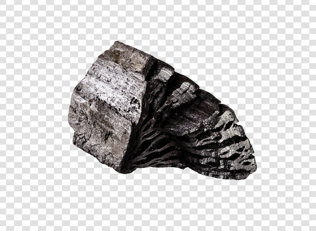 Elemento Carvão Mineral Detalhado Escuro PNG com fundo transparente