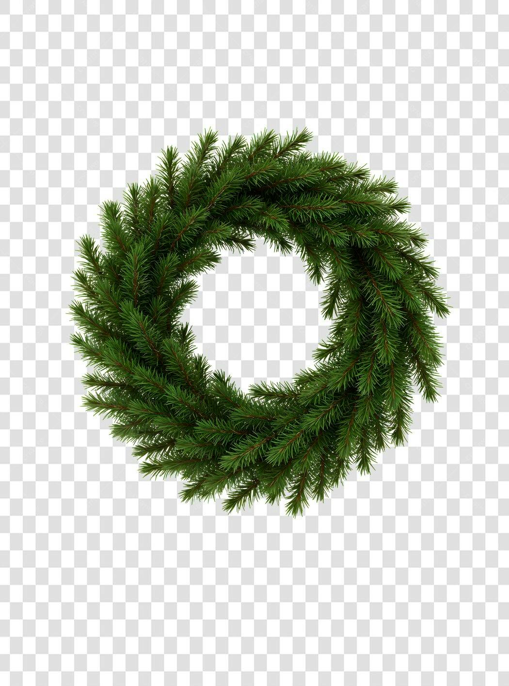 Guirlanda Natalina Verde para Decoração de Festas PNG com fundo transparente