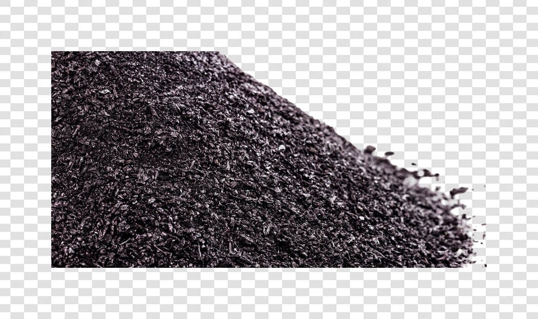 Elemento gráfico carvão granulado em pilha PNG com fundo transparente