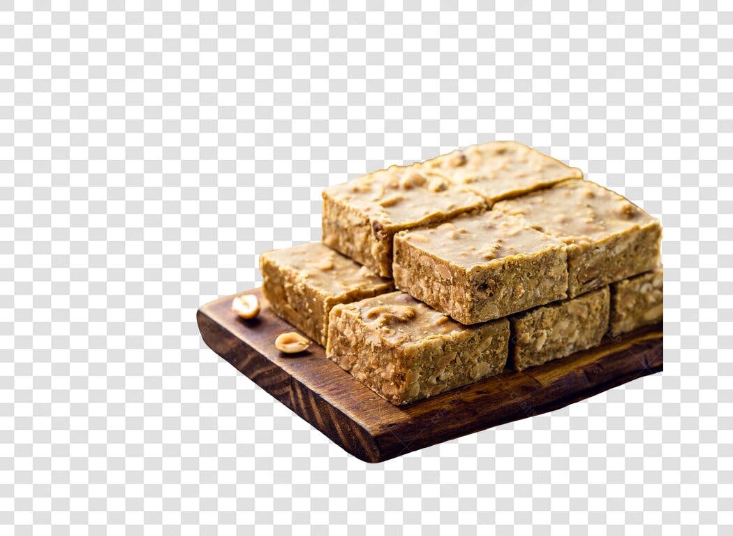 Imagem para Marketing Doce de Amendoim Paçoca Tábua de Madeira PNG com fundo transparente