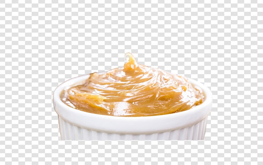 Elemento de Design Doce de Leite em tigela branca PNG com fundo transparente