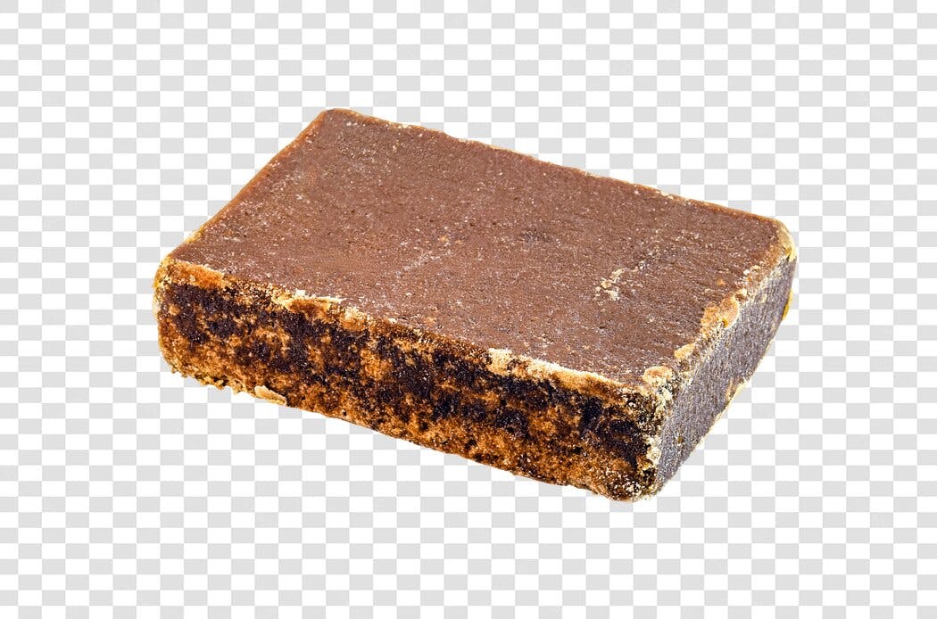 Barra de doce marrom granulado para embalagem PNG com fundo transparente