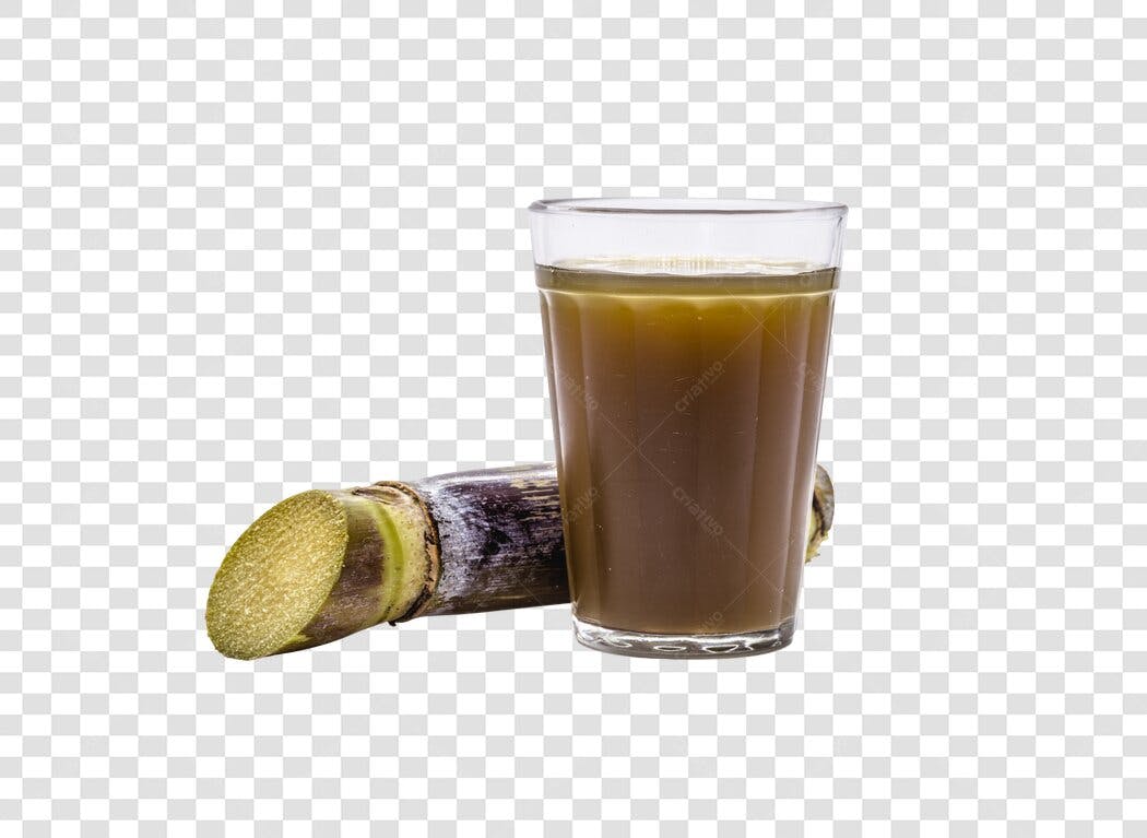 Imagem Caldo de Cana com Cana de Açúcar Natural PNG com fundo transparente
