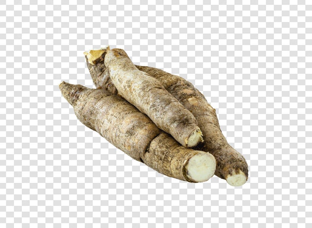 Mandioca Raízes Tropicais Alimento Natural PNG com fundo transparente