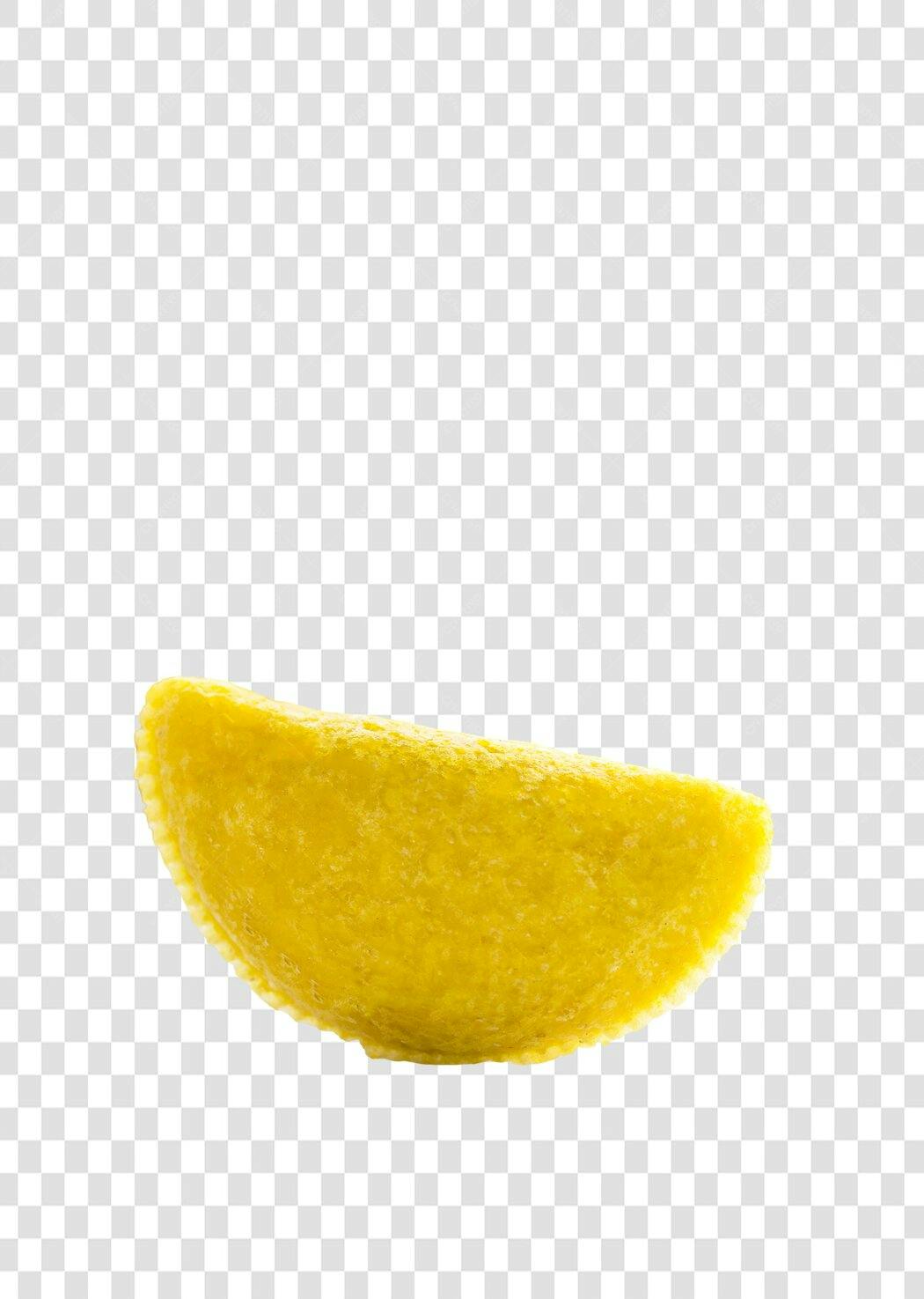 Elemento gráfico de pastel frito amarelo dourado PNG com fundo transparente