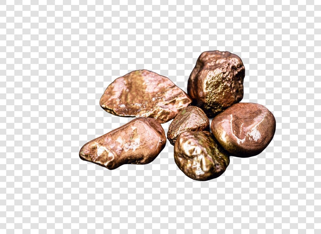 Imagem de Pepitas de Ouro Bruto PNG com fundo transparente