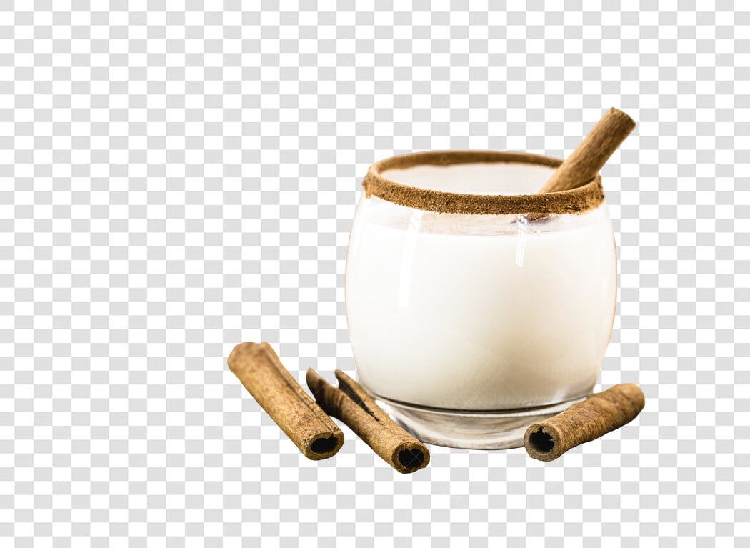 Bebida Quente de Natal Ponche de Ovo Canela PNG com fundo transparente
