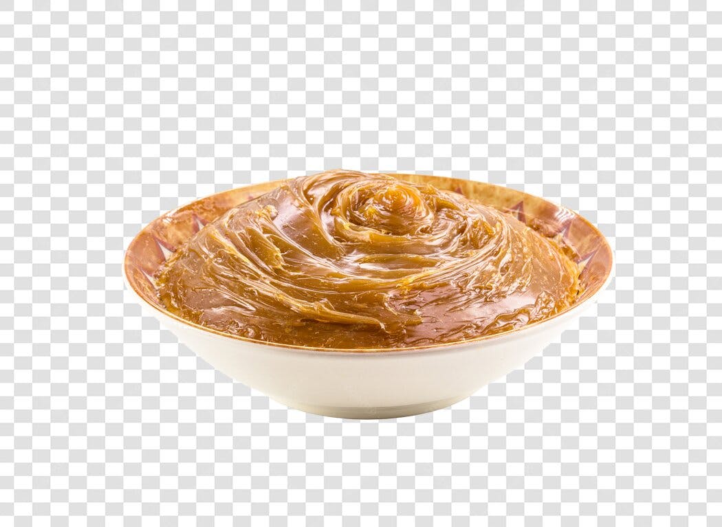Elemento gráfico Doce de Leite Cremoso em Tigela PNG com fundo transparente