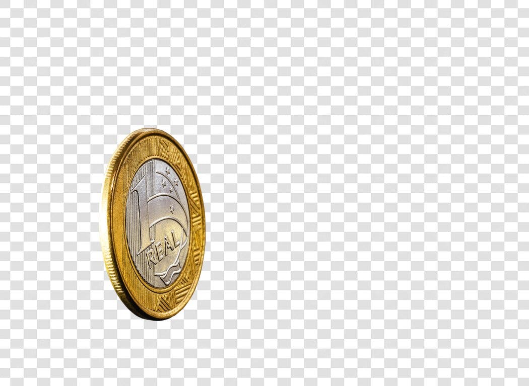 Ilustração Moeda 1 Real Brasil Dinheiro Economia PNG com fundo transparente