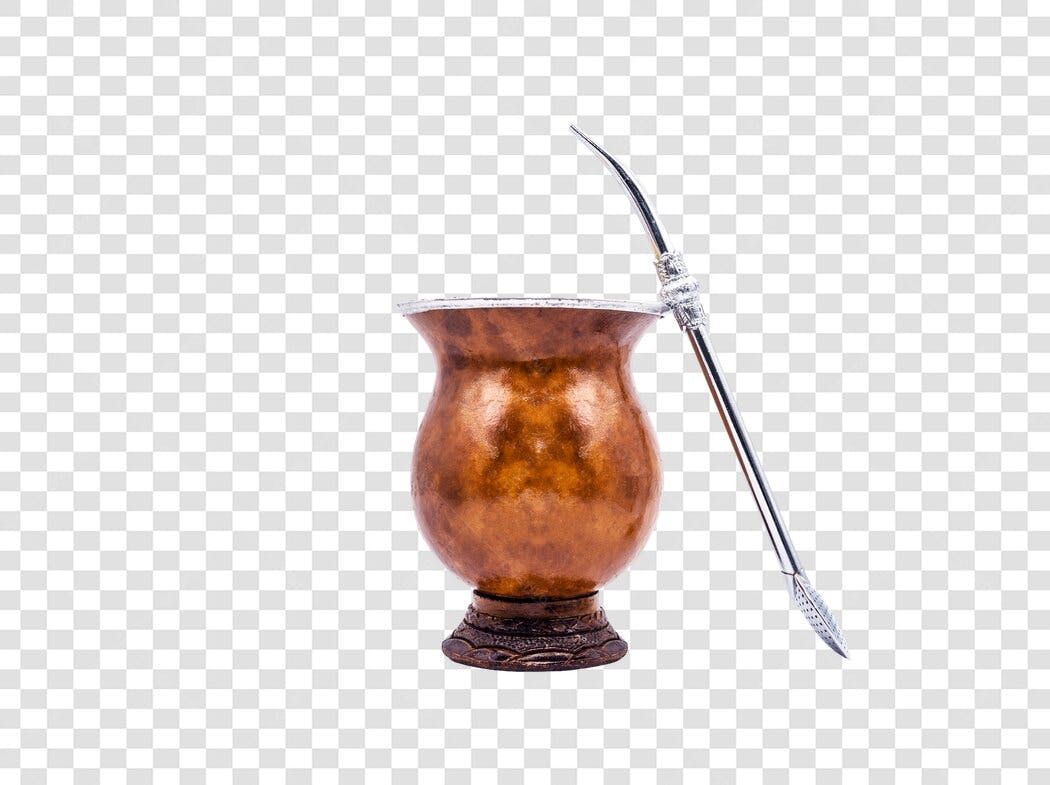 Ilustração Cuia de Chimarrão e Bomba Tradicional PNG com fundo transparente