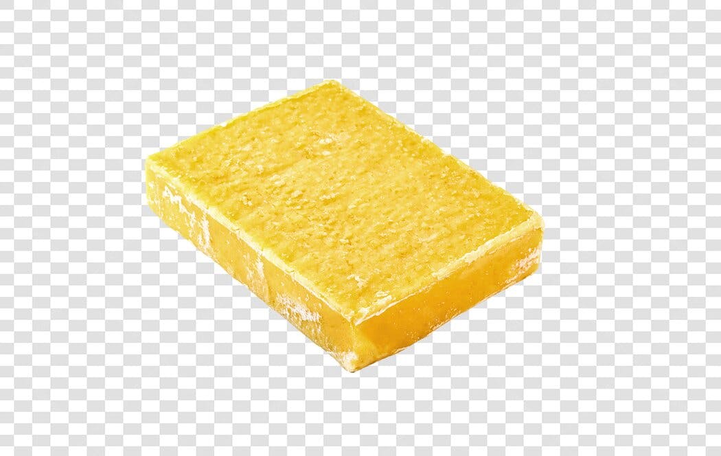 Ilustração de bloco de goiabada doce amarelo e laranja PNG com fundo transparente