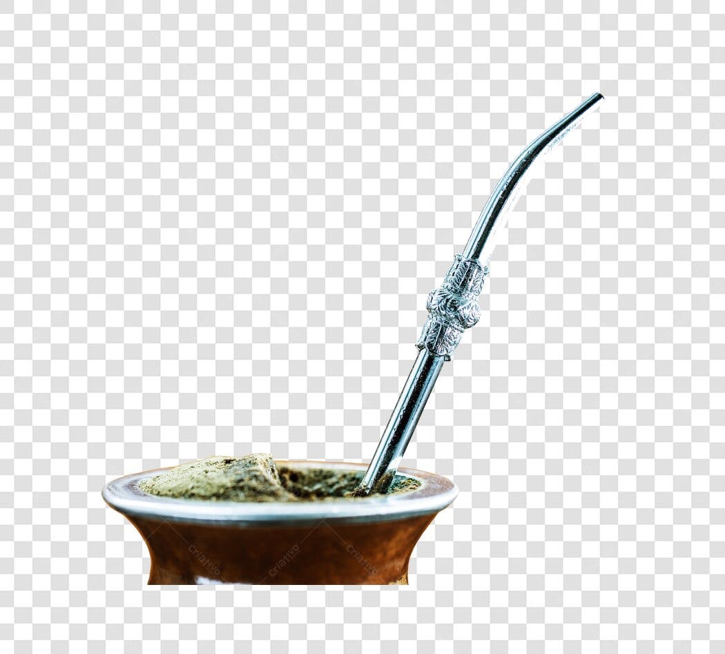 Ilustração Cuia de Chimarrão e Bomba para Marketing Digital PNG com fundo transparente