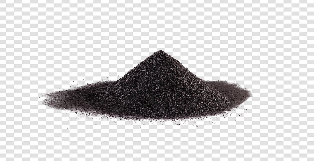 Pilha de Carvão em Pó Preto para Design PNG com fundo transparente