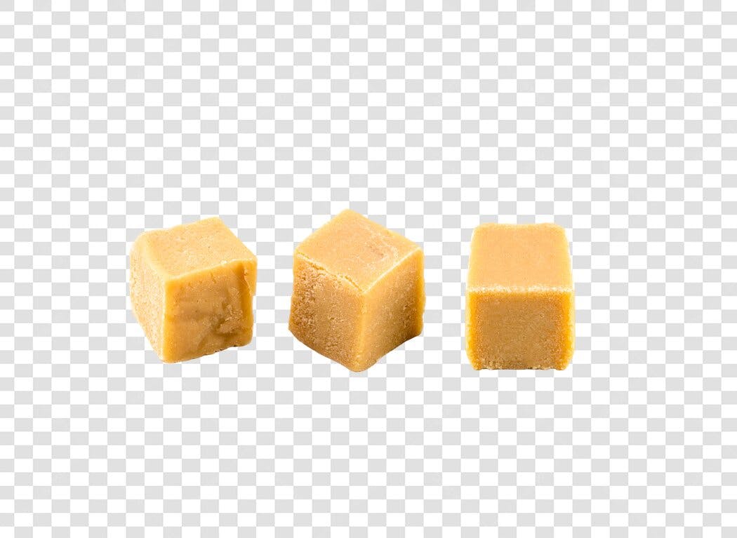 Elemento de Doce de Leite Cubos PNG com fundo transparente para design culinário