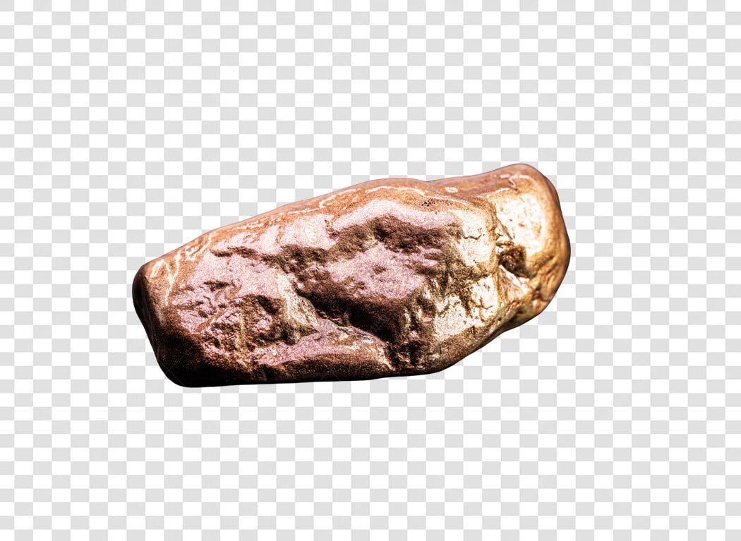Elemento Gráfico Nugget de Ouro Dourado para Riqueza PNG com fundo transparente